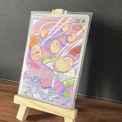 Pokemon TCG Exeggcute 192/191 Sv08 Surging Sparks Illustration Rare Holo NM 3 - Image 2