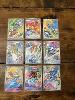 Pokemon Full Set of 9 First Partner Series 1 Illustration Collection English NM - Image 1
