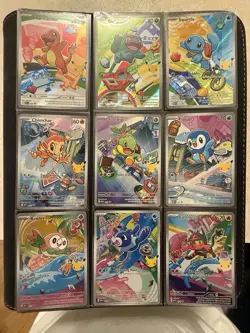 Full Set of 9 Pokemon First Partner Series 1 Illustration Collection English - Image 1