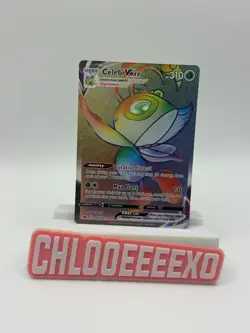 Celebi VMAX 199/198 Chilling Reign Rainbow Rare Full Art Holo Pokemon Card NM - Image 1