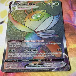 Celebi VMAX ⭐ 199/198 Holo Rainbow Rare Chilling Reign 2021 Pokemon NM - Image 2
