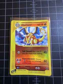 Pokemon TCG Charizard 39/165 Expedition Base Set Reverse Holo Rare Card Mint - Image 1