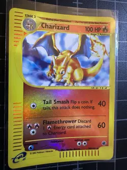 Pokemon TCG Charizard 39/165 Expedition Base Set Reverse Holo Rare Card Mint - Image 2