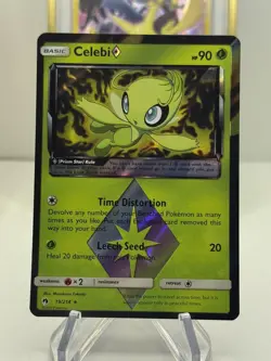 The Pokemon Company Celebi Prism Star 90 HP SM Lost Thunder Holo 19/214 Eng - Image 1