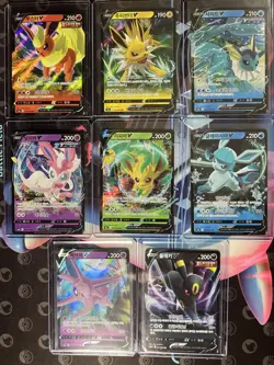 Pokemon TCG Korean S6a Eevee Heroes 8 Card Lot All Eeveelution V Cards NM - Image 1