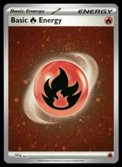 2x SWIRL 🌀 Basic Fire Energy (Cosmos Holo) - SVE: Energy 002 Pokemon TCG NM - Image 2
