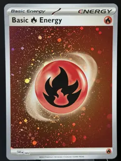 2x SWIRL 🌀 Basic Fire Energy (Cosmos Holo) - SVE: Energy 002 Pokemon TCG NM - Image 4