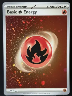 2x SWIRL 🌀 Basic Fire Energy (Cosmos Holo) - SVE: Energy 002 Pokemon TCG NM - Image 5