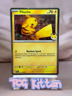 Pikachu 051/162 Pokemon Day 2026 Anniversary Stamped TCGKITTEN - Image 1