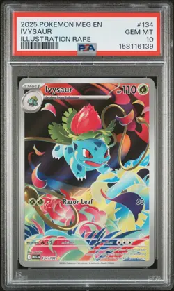 Pokemon PSA 10 Mega Evolutions Ivysaur IR #134 - Image 1