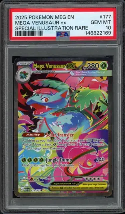 2025 Pokemon Mega Evolutions Mega Venusaur EX 177/132 PSA 10 Gem Mint SIR - Image 1