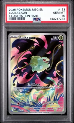 Pokemon TCG Bulbasaur 133/132 Me01: Mega Evolution IR Holo PSA 10 2025 EN - Image 1