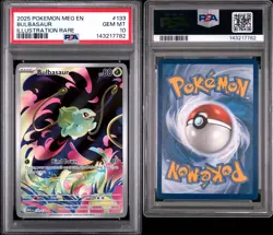 Pokemon TCG Bulbasaur 133/132 Me01: Mega Evolution IR Holo PSA 10 2025 EN - Image 3