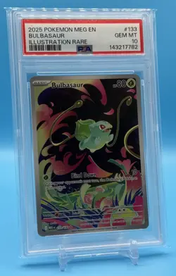 Pokemon TCG Bulbasaur 133/132 Me01: Mega Evolution IR Holo PSA 10 2025 EN - Image 4