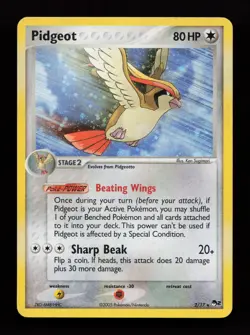 Pidgeot 2/17 Holo Rare POP Series 2 Pokemon Card - Image 1