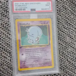 Pokemon TCG Neo Discovery 1st Edition Wobbuffet 35/75 PSA 9 Rare English - Image 2