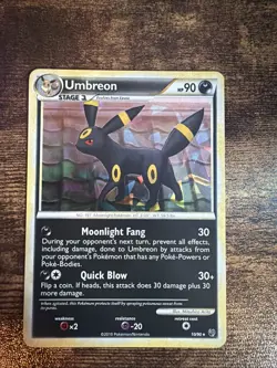 Pokemon TCG Umbreon 10/90 Undaunted Holo Rare EN 90HP Stage 1 2010 - Image 1