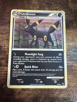 Pokemon TCG Umbreon 10/90 Undaunted Holo Rare EN 90HP Stage 1 2010 - Image 2