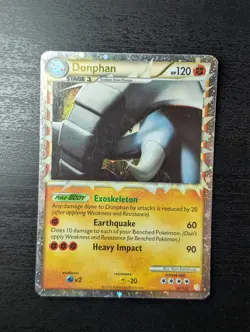 Pokemon Cards HeartGold & SoulSilver 107/123 Donphan HOLO PRIME RARE - Image 1