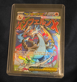 Pokemon TCG Mega Charizard X EX 023 Me: Mega Evolution Promo Holo Full Art - Image 1
