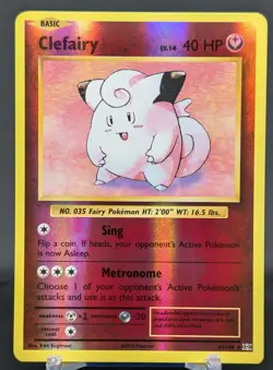 Pokemon Clefairy #63/108 English Evolutions Reverse Holo - Image 1