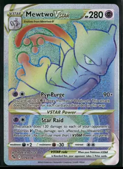 Mewtwo VSTAR (79) (Secret) Holo Secret Rare Pokemon GO 079/078 NM - Image 1