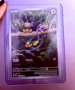 Pokemon TCG Aipom 211/182 Paradox Rift Illustration Rare Holo Eng 60HP 2023 - Image 2