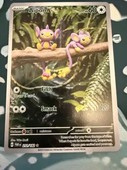 Pokemon TCG Aipom Paradox Rift 211/182 Holo Illustration Rare - Near Mint - Image 1
