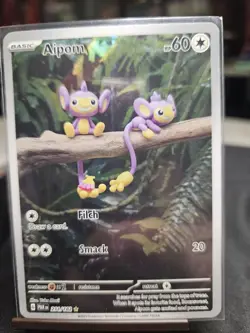 Pokemon TCG Aipom Paradox Rift 211/182 Holo Illustration Rare - Image 1