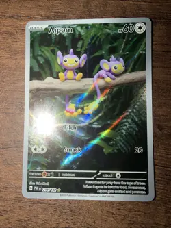 Pokemon TCG Aipom Paradox Rift 211/182 Holo Illustration Rare - Image 1