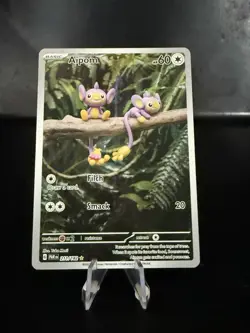 Pokemon TCG Aipom Paradox Rift 211/182 Holo Illustration Rare Pack Fresh - Image 1