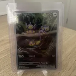 Pokemon TCG Aipom Paradox Rift 211/182 Holo Illustration Rare - Image 1