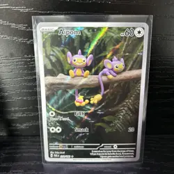 Pokemon TCG Aipom Paradox Rift 211/182 Holo Illustration Rare - Image 1