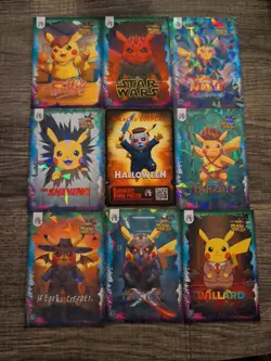 Pokemon Pikachu Cosplay FE Holiday Box Hits. Non Tcg Fan Art Cards. Lot# (15) - Image 1