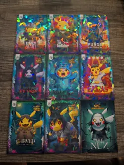 Pokemon Pikachu Cosplay FE Holiday Box Hits. Non Tcg Fan Art Cards. Lot# (11) - Image 1