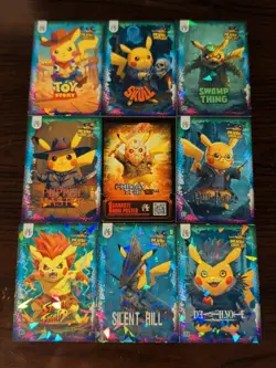 Pokemon Pikachu Cosplay FE Holiday Box Hits. Non Tcg Fan Art Cards. Lot# (5) - Image 1
