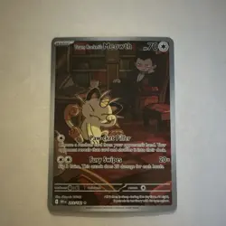 Pokemon TCG Team Rocket's Meowth 203/182 Sv10 Destined Rivals Holo IR EN - Image 1