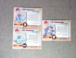 Pokemon TCG 1999 Topps Series 1 Nidoqueen #31 Nidorina #30 Nidoran #29 Non-Holo - Image 2
