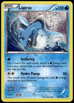 Lapras 35/146 XY Holo Rare LP Pokemon 2014 - Image 1