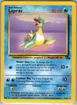 Lapras 25/62 Non Holo Fossil - Pokemon Card - NM - Image 1