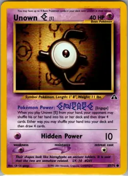 Unown [E] 67/75 Non Holo Neo Discovery - Pokemon Card - NM - Image 1