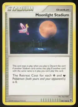 Moonlight Stadium 100/106 Uncommon Great Encounters Pokemon Damaged - Image 1
