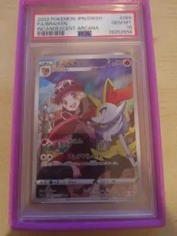 Pokemon JPN FA/Braixen Incandescent Arcana GEM MT PSA 10 069/068 CHR S11A - Image 1