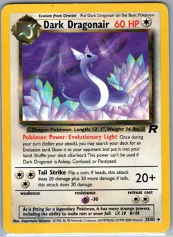 Dark Dragonair 33/82 Non Holo Team Rocket - Pokemon Card - NM - Image 1