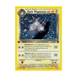 Pokemon Pokemon Team Rocket Dark Magneton (11) (HR) #11 (1st Ed Holo) Fair- - Image 1