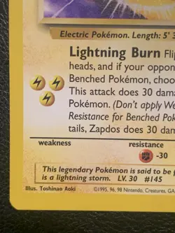 Zapdos #23 Pokemon TCG Black Star Promo WOTC LP - Image 5