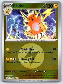 RAICHU 056/217 ENERGY REVERSE HOLO ME: ASCENDED HEROES POKEMON NM - Image 1