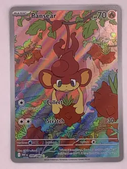 Pansear 099/086 IR Illustration Rare Full Art Holo Sv: White Flare Pokemon NM - Image 1
