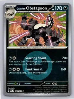 Galarian Obstagoon (Energy Symbol) 132/217 Ascended Heroes Pokemon Reverse Holo - Image 1