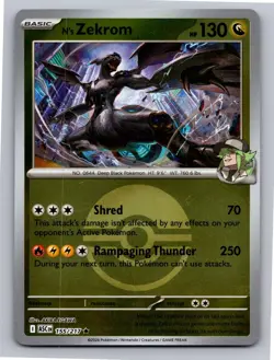 N's Zekrom (Poke Ball) 155/217 Rare Ascended Heroes Pokemon Reverse Holo NM - Image 1